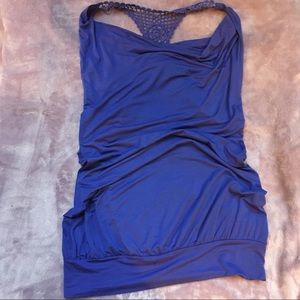 Blue Crochet Detail Top